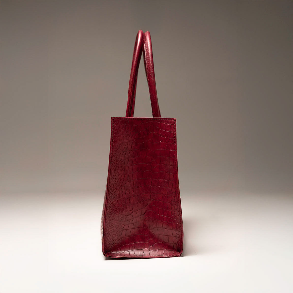 Tote Bag in Croc-embossed Material