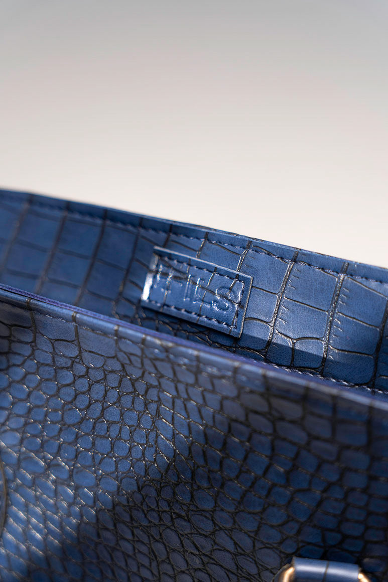 Tote Bag in Croc-embossed material