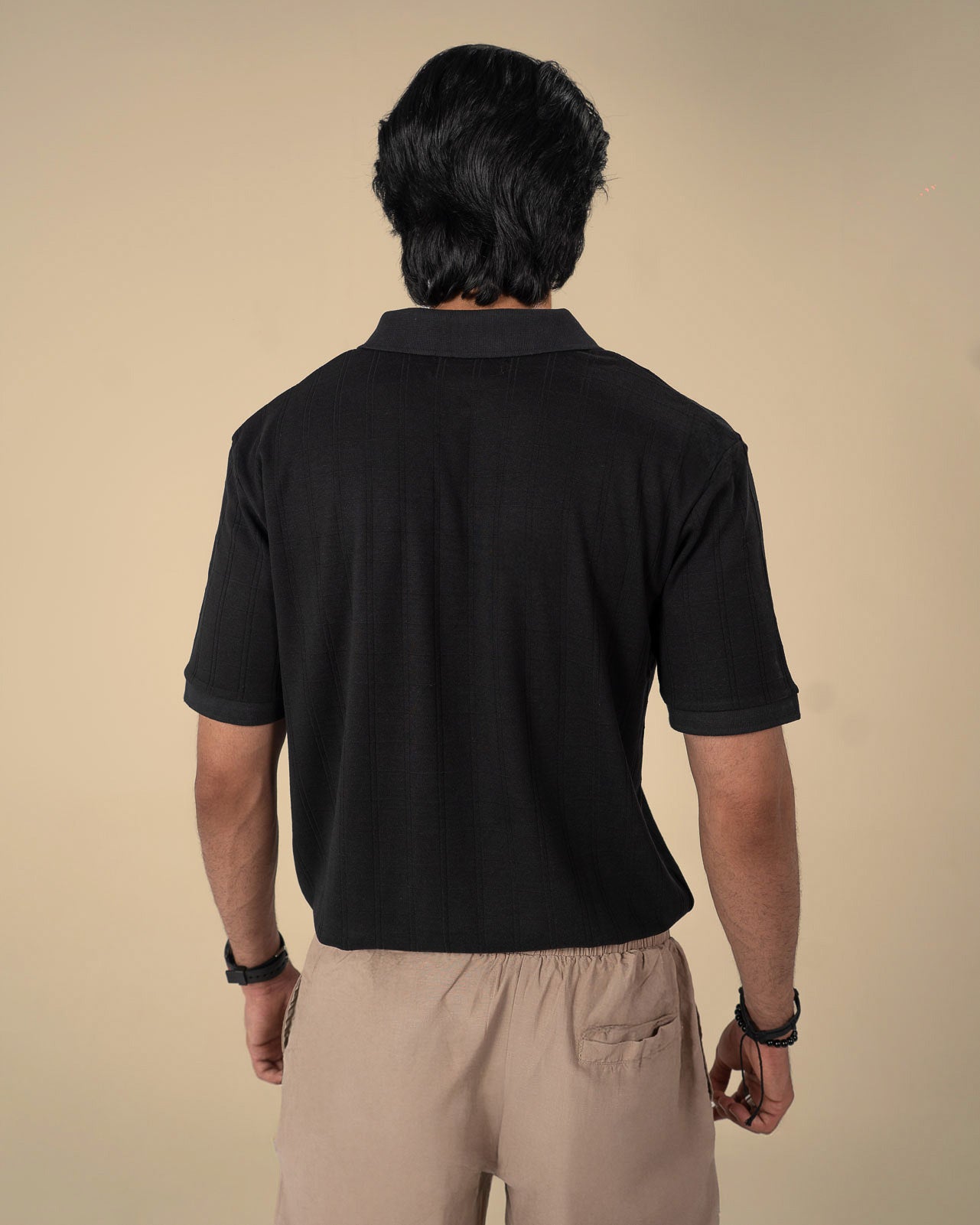 KNIT POLO SHIRT WITH ZIP