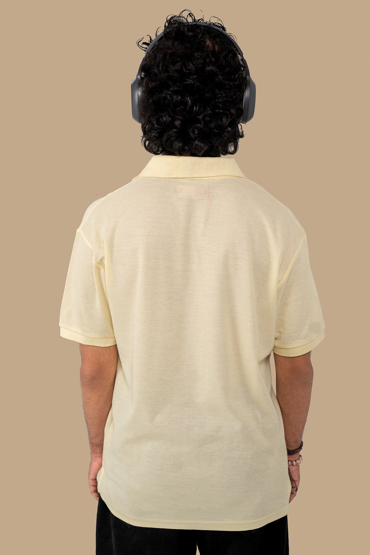 RIB POLO SHIRT V-NECK